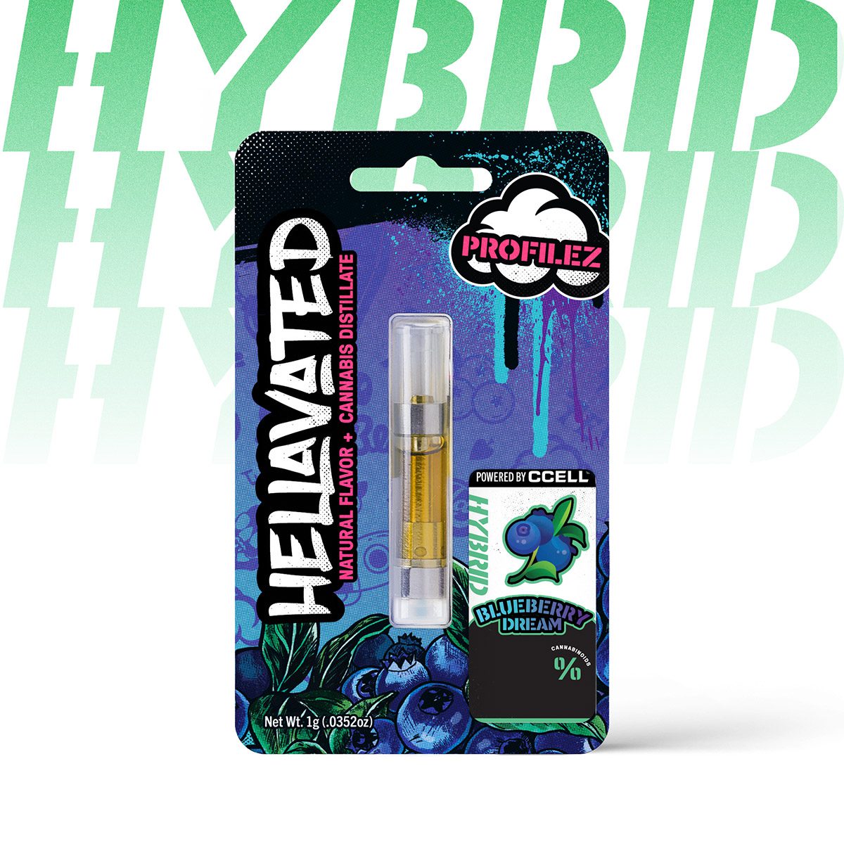 Hellavated 1g Cartridge - Blueberry Dream