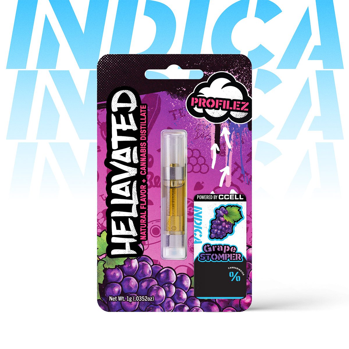 Hellavated 1G Cartridge - Grape Stomper