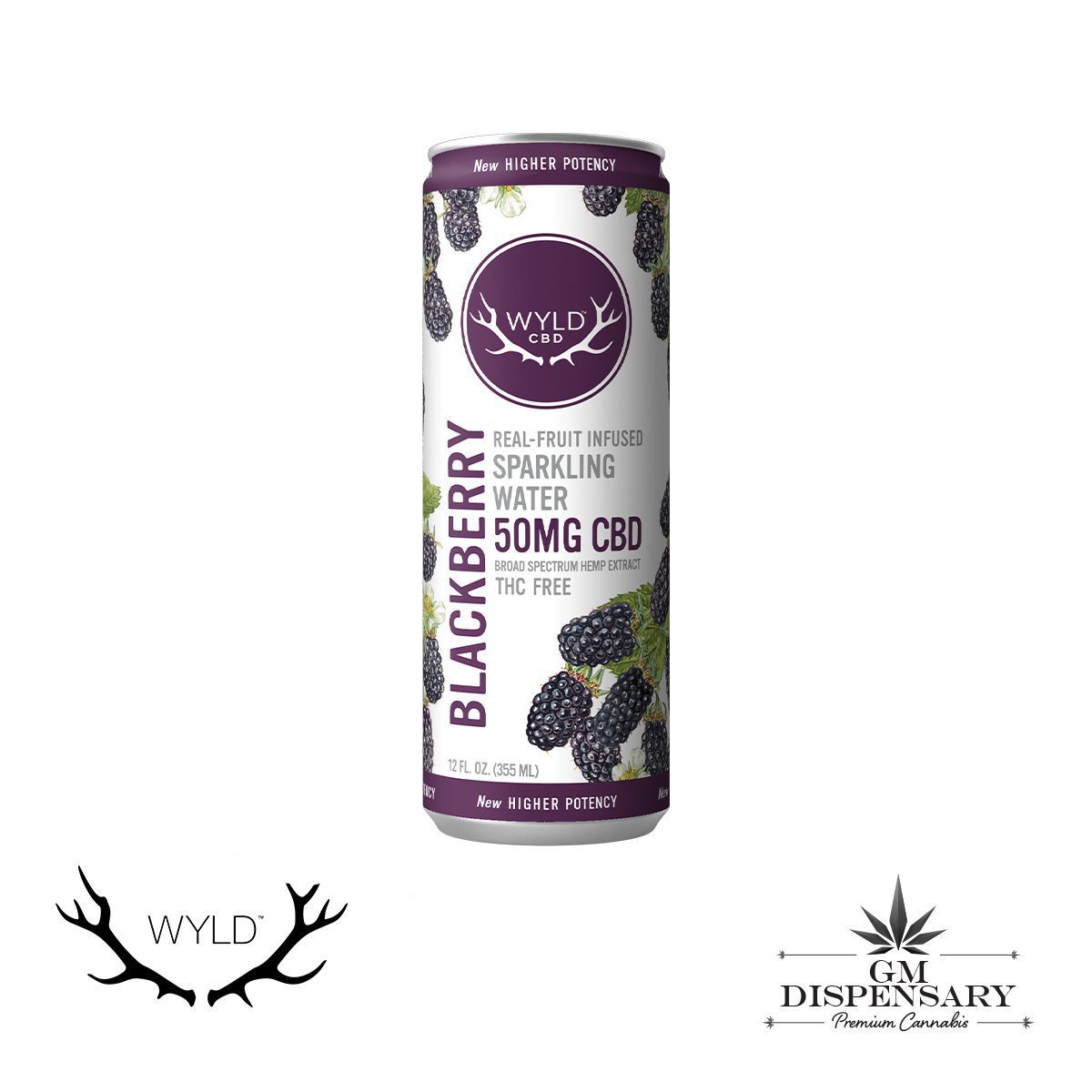Wyld CBD Sparkling Water - Blackberry
