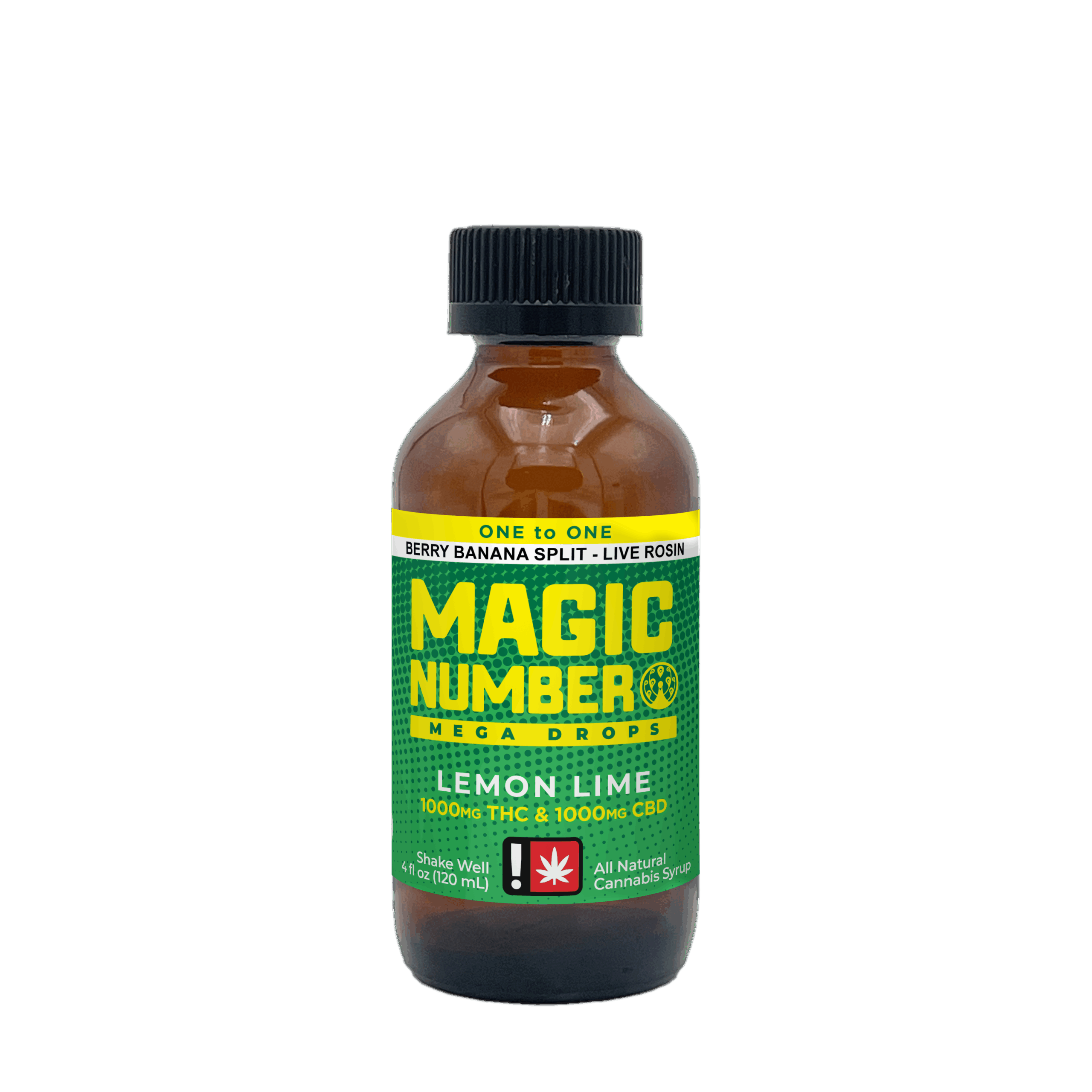Magic Number - Mega Drops - Lemon Lime 1:1 1000mg (THC/CBD)