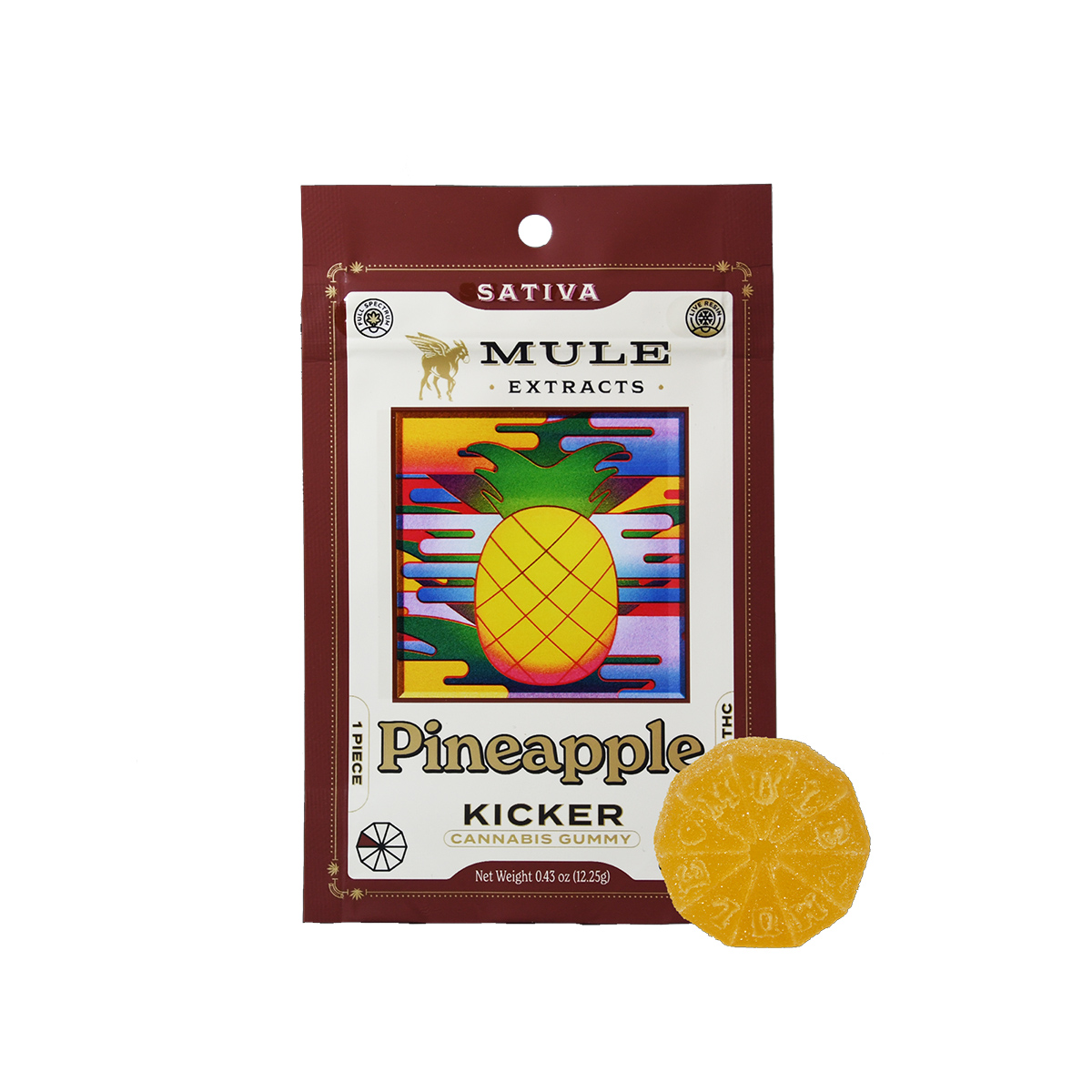 Mule Kicker - Pineapple 100mg Gummy