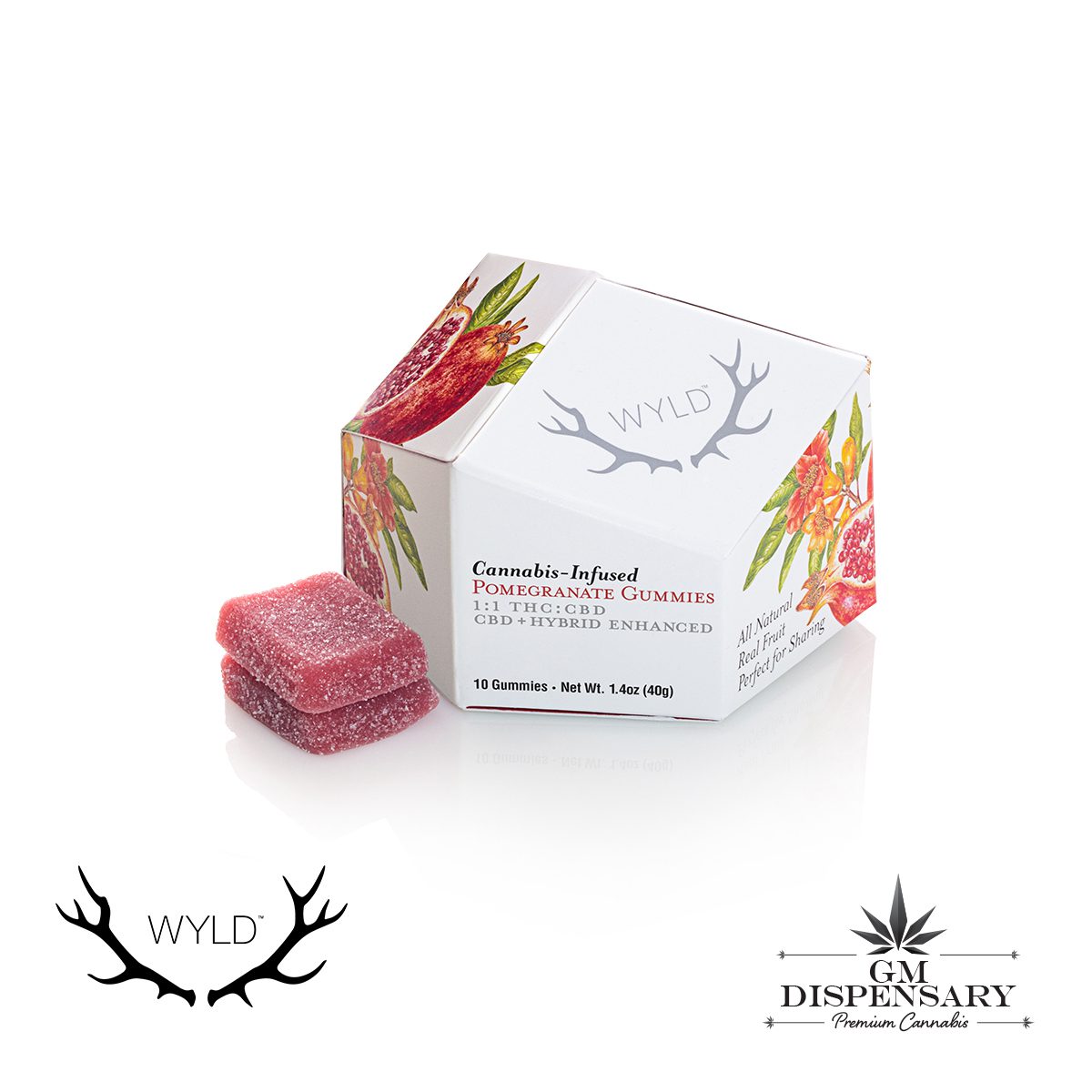 Wyld - Pomegranate CBD/THC 1:1 Gummies