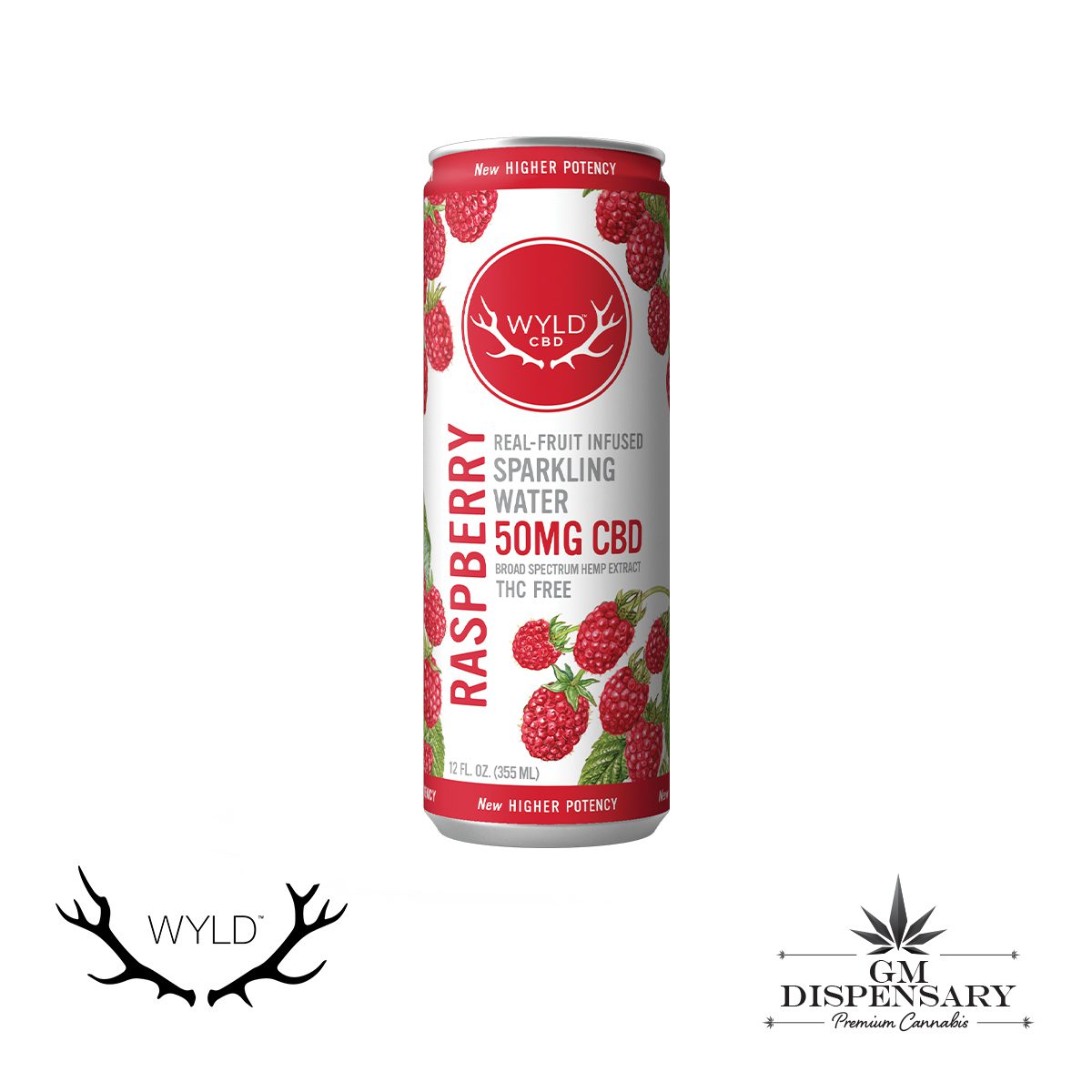 Wyld CBD Sparkling Water - Raspberry