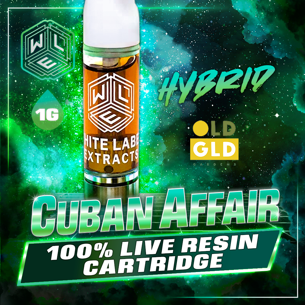 White Label Extracts 1g Live Resin Cartridge - Cuban Affair