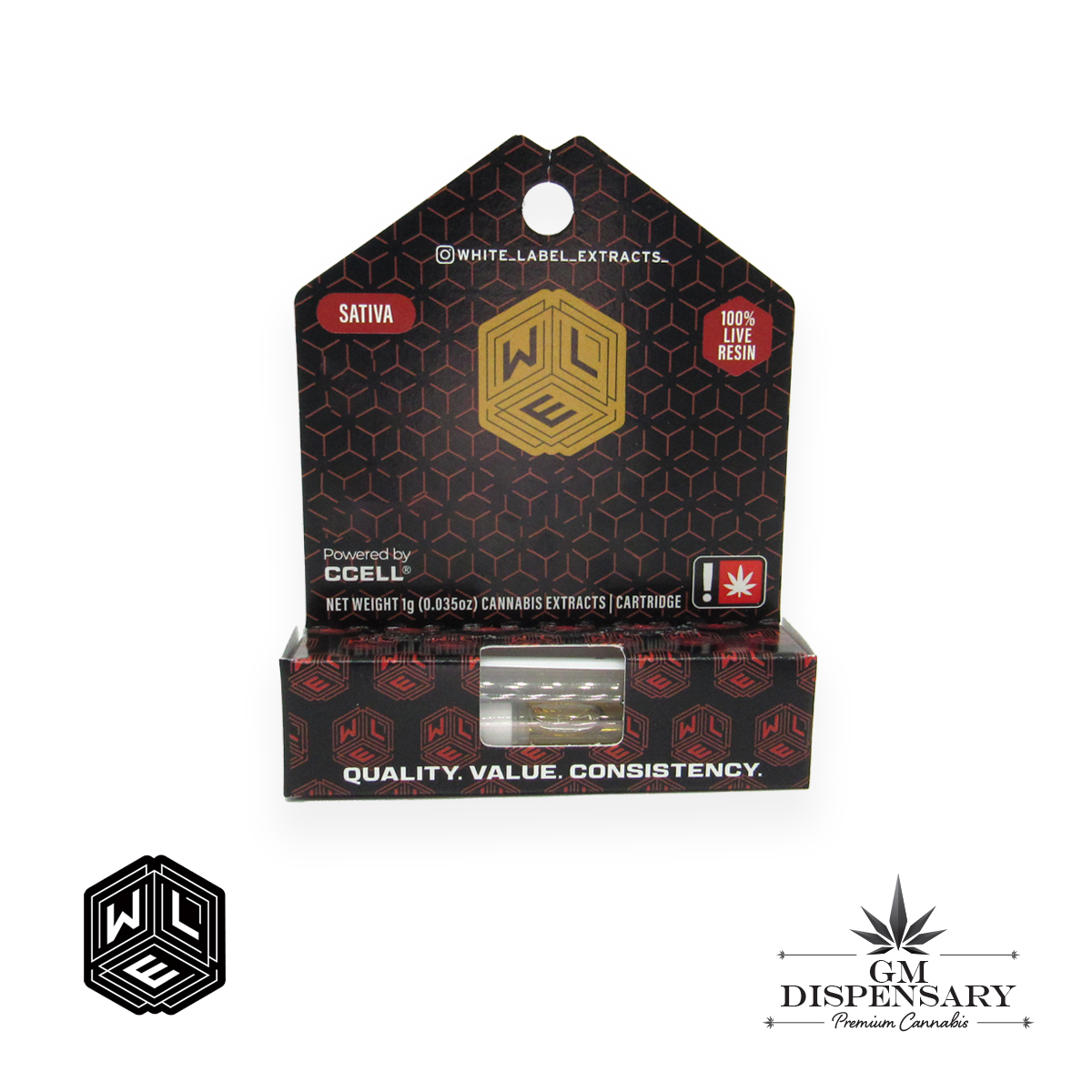White Label Extracts 1g Live Resin Cartridge - Pineapple Marazchino