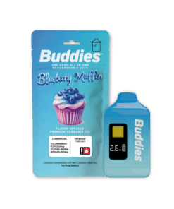 Buddies Brand 2G Flavored AIO Vape - Blueberry Muffin