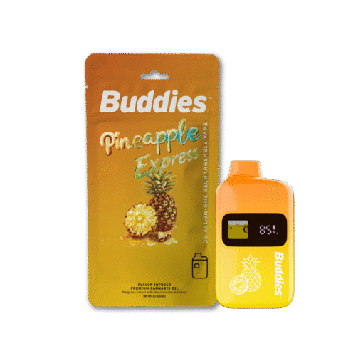 Buddies Brand 2G Flavored AIO Vape - Pineapple Express