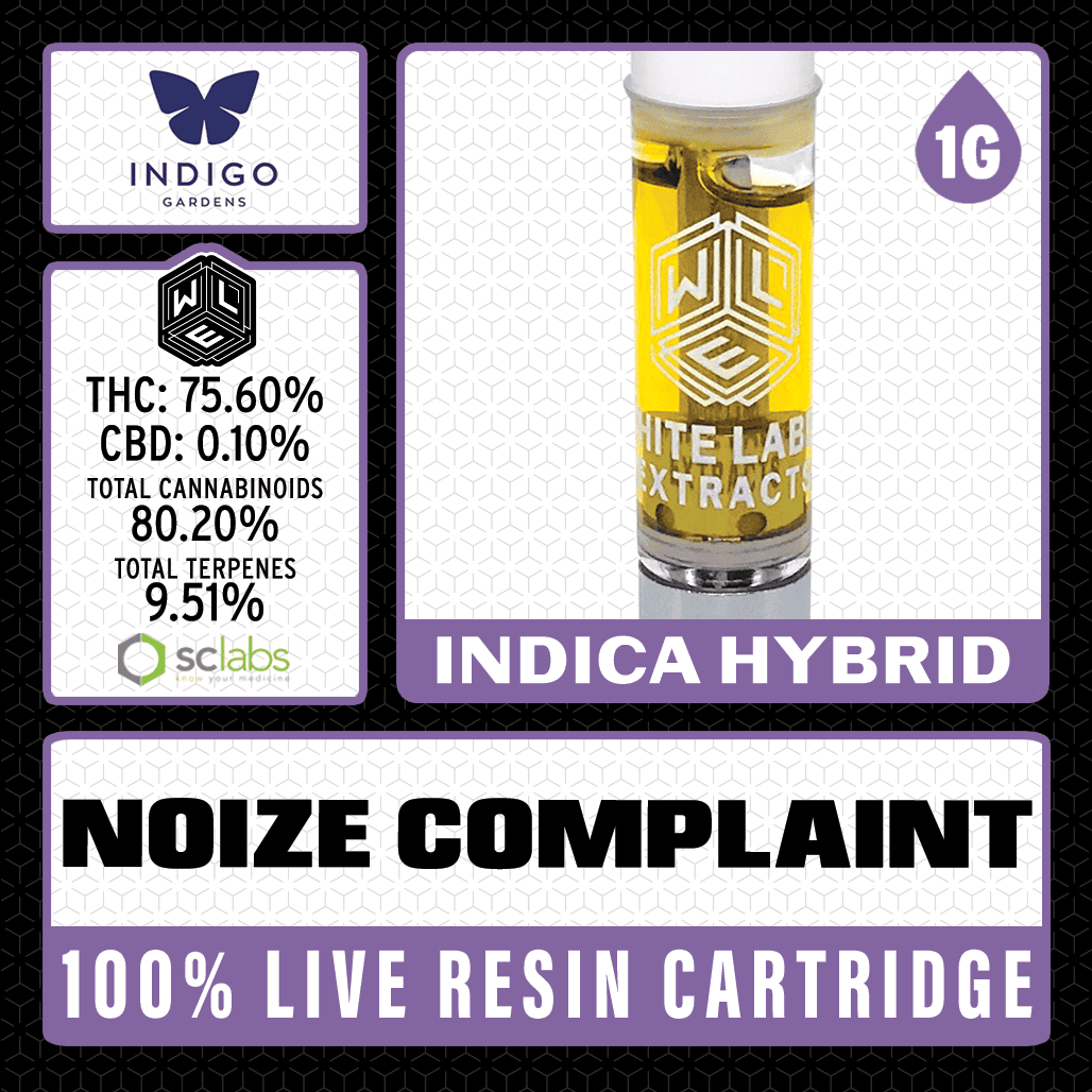White Label Extracts 1g Live Resin Cartridge - Noize Complaint