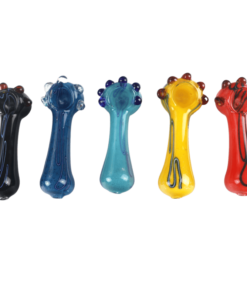 $15 SirEEL - 4" Frit & Multi Marbles Glass Hand Pipe, Assorted Colors May Vary