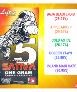 Lifted NW Pre-Roll Effect Specific 5 Pack - Sativa B/A/C/G/I