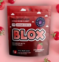 Happy Cabbage BLOX Rosin Gummy - Strawberry Serenity 1:1 CBD