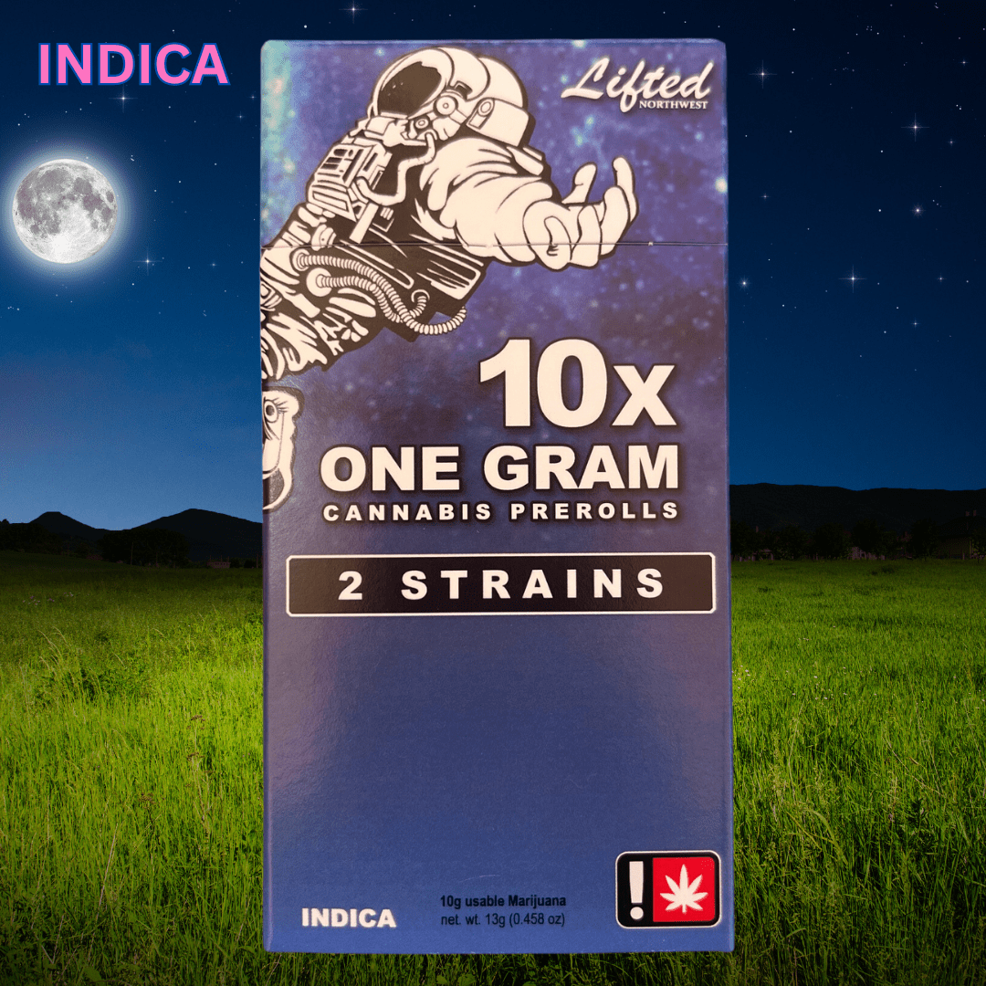 Lifted NW Pre-Roll 10 Pack - Indica - Rainbow Push Pop/Prodigy #10