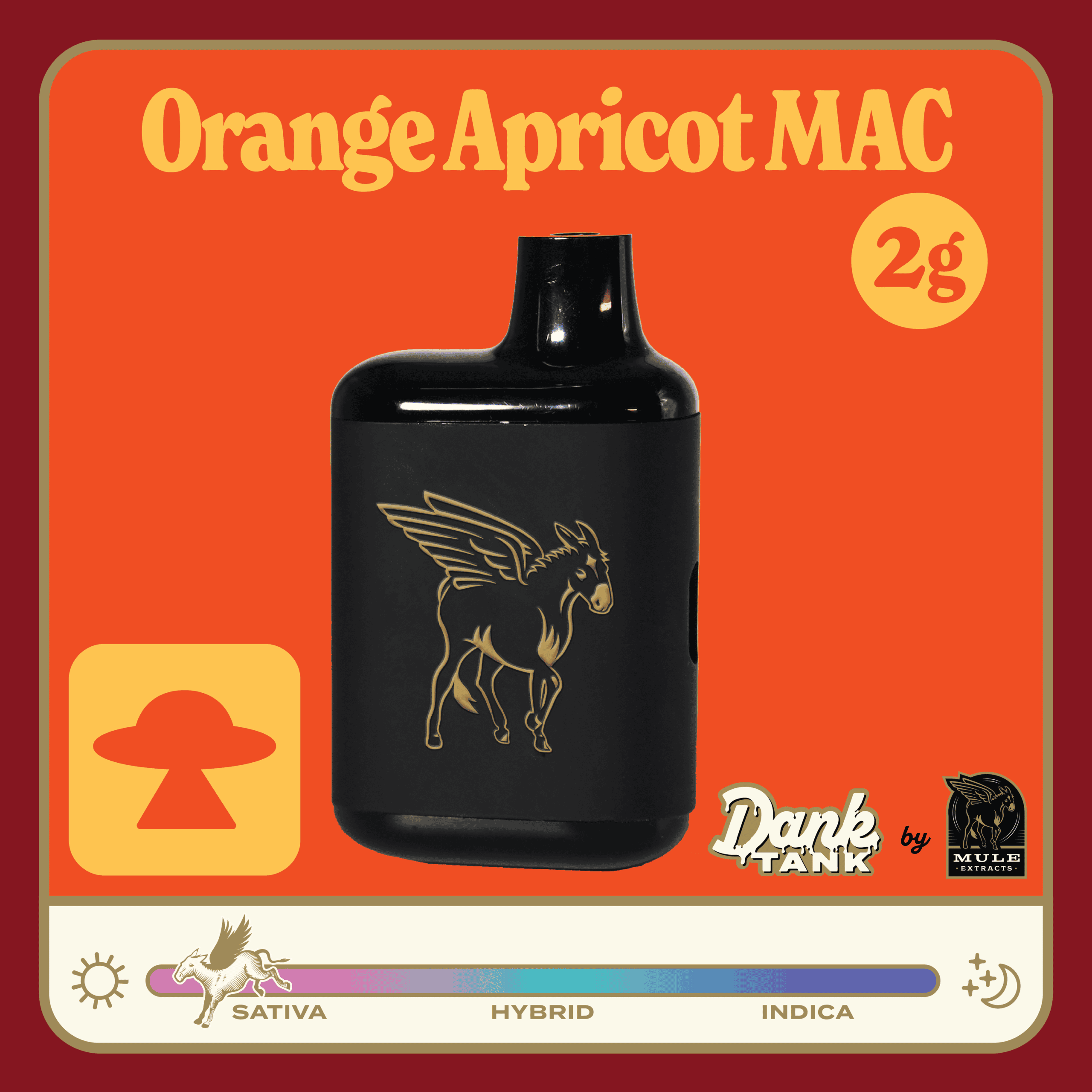 Mule Extracts 2g LR AIO Vape - Orange Apricot Mac