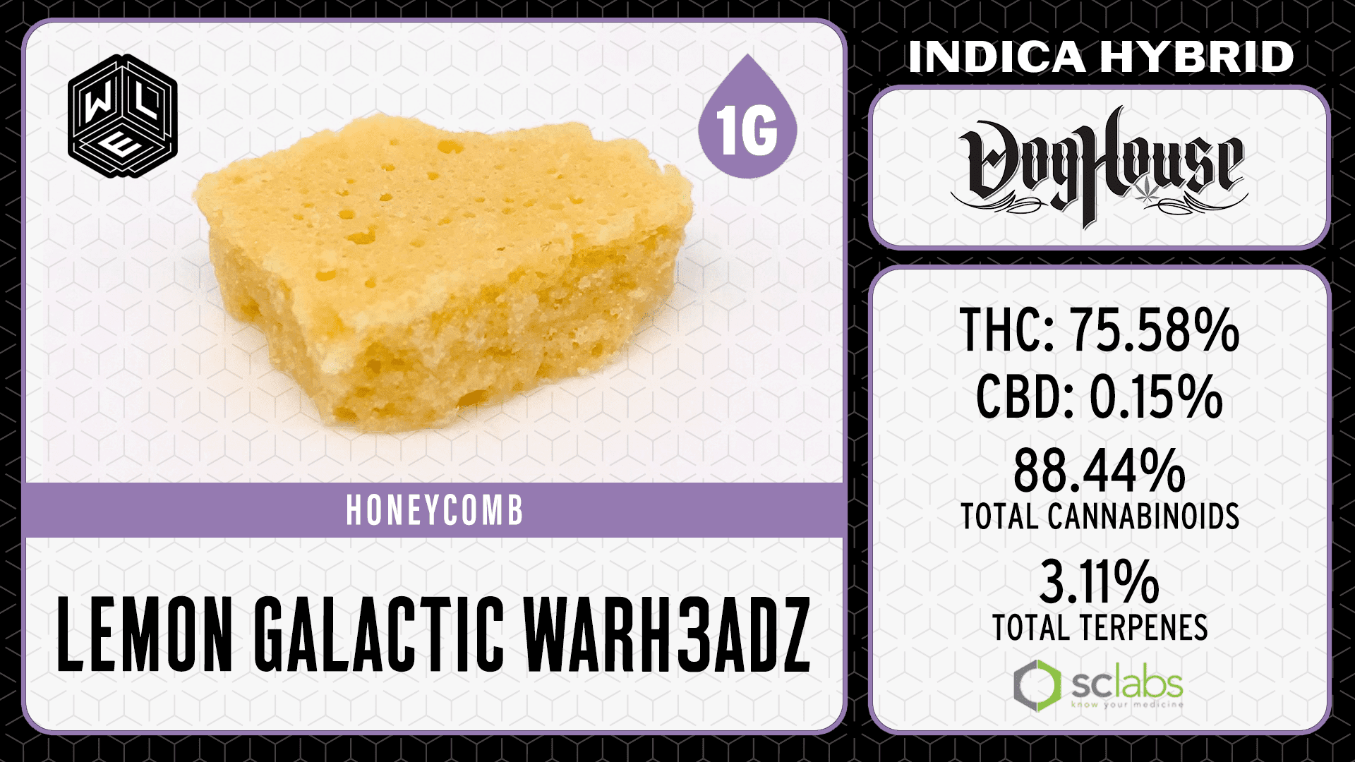 White Label Extracts 2G Honeycomb - Lemon Galactic Warh3adz