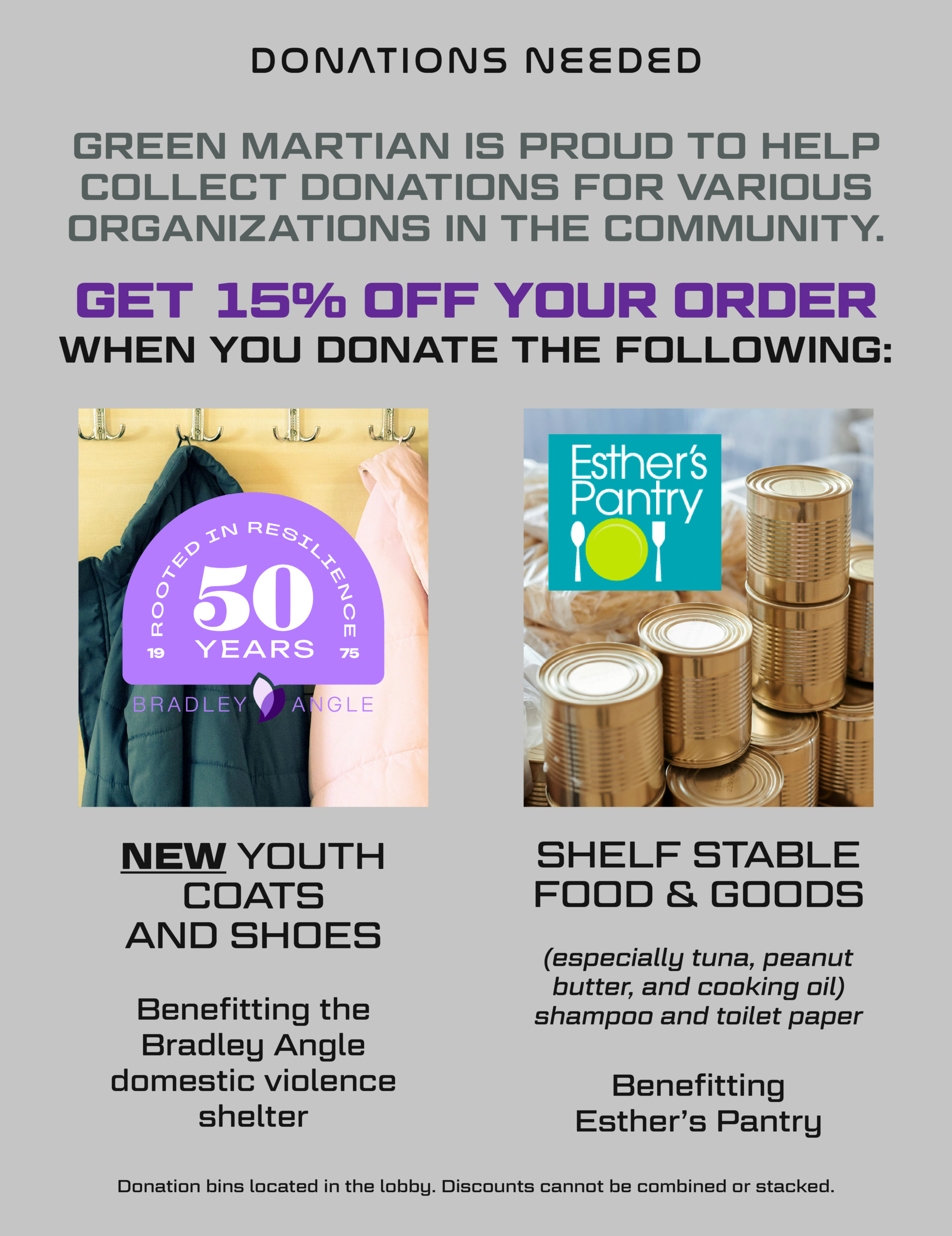 Green Martian Donation Drive