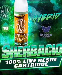 White Label Extracts 1g Live Resin Cartridge - Sherbacio