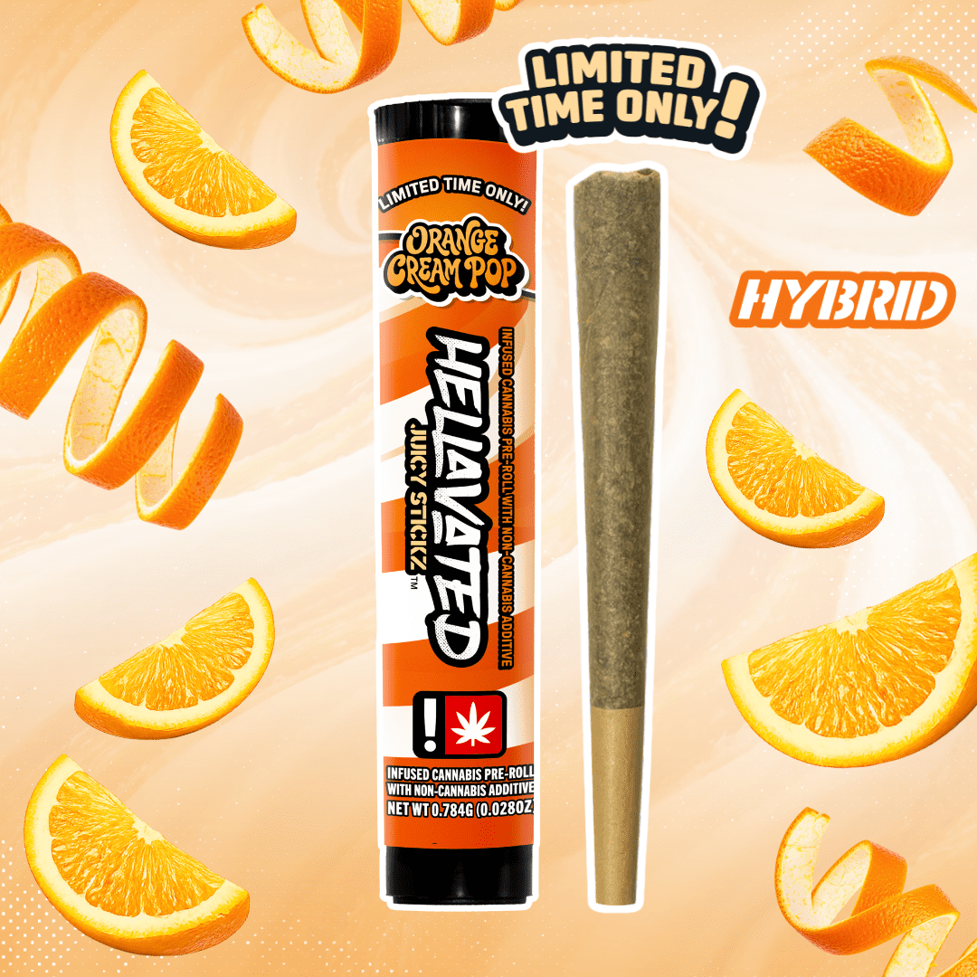Hellavated 0.75g Infused Pre-Roll - Orange Cream Pop
