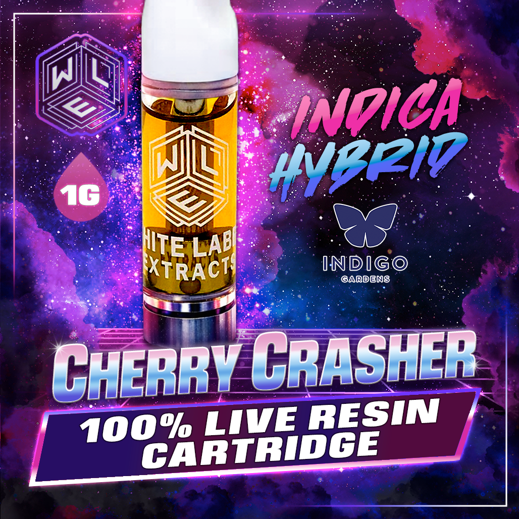 White Label Extracts 1g Live Resin Cartridge - Cherry Crasher