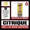 White Label Extracts 1g Live Resin Cartridge - Citrique