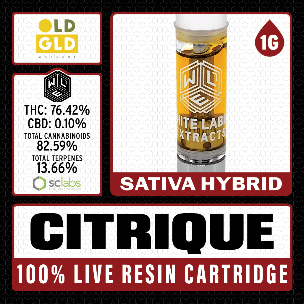 White Label Extracts 1g Live Resin Cartridge - Citrique