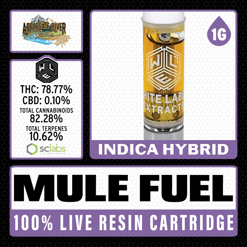 White Label Extracts 1g Live Resin Cartridge - Mule Fuel