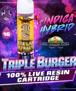 White Label Extracts 1g Live Resin Cartridge - Triple Burger