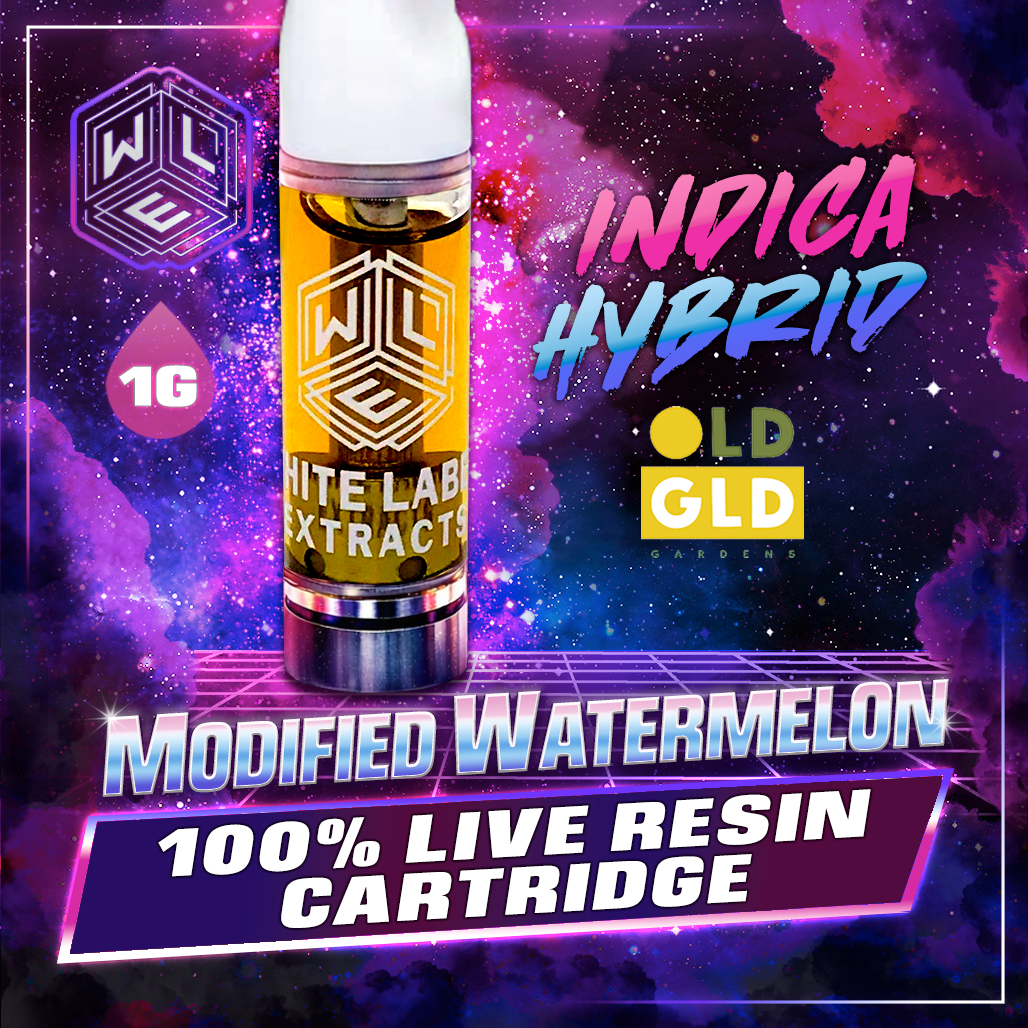 White Label Extracts 1g Live Resin Cartridge - Modified Watermelon