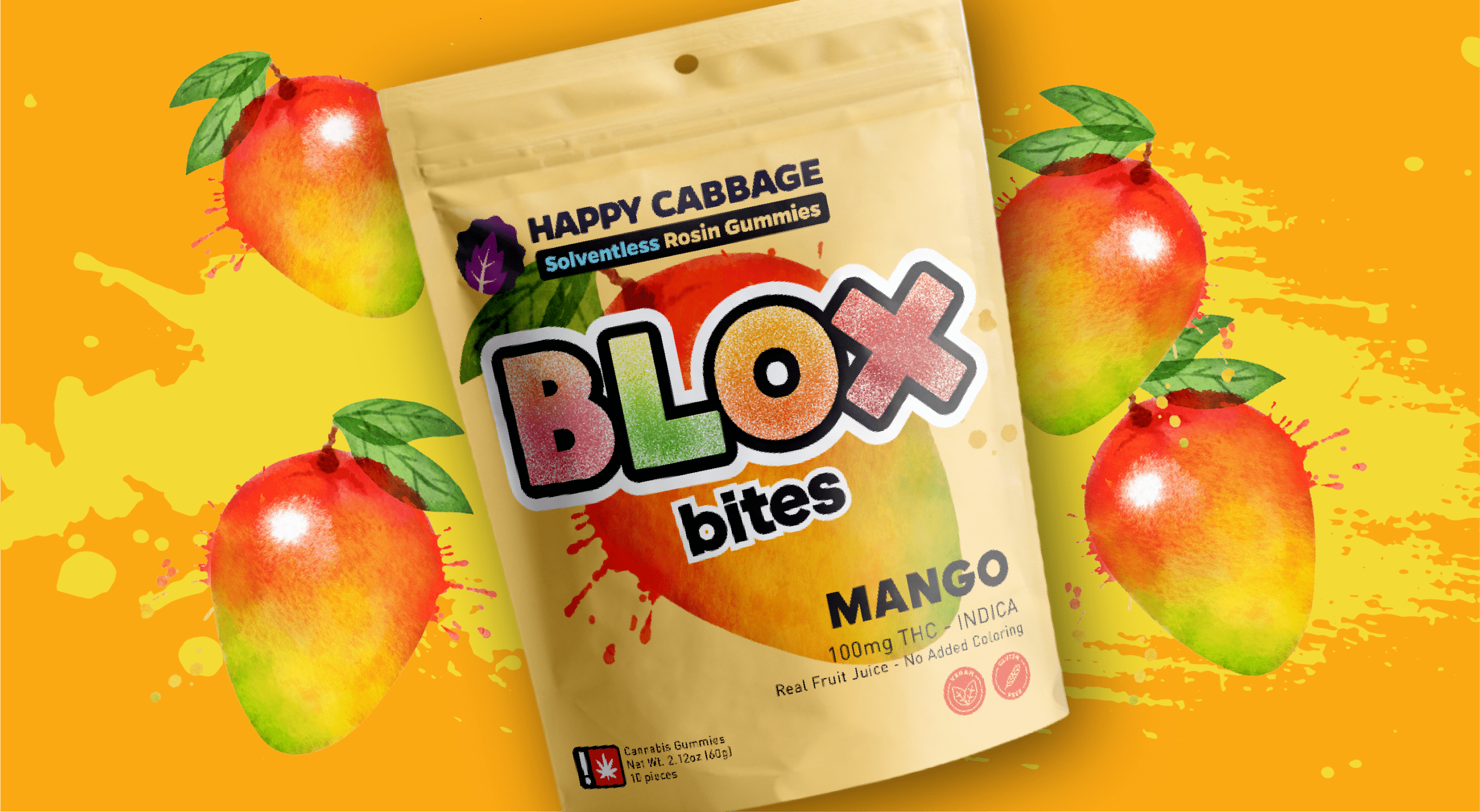 Happy Cabbage Farms: Blox Bites 10pc – Mango