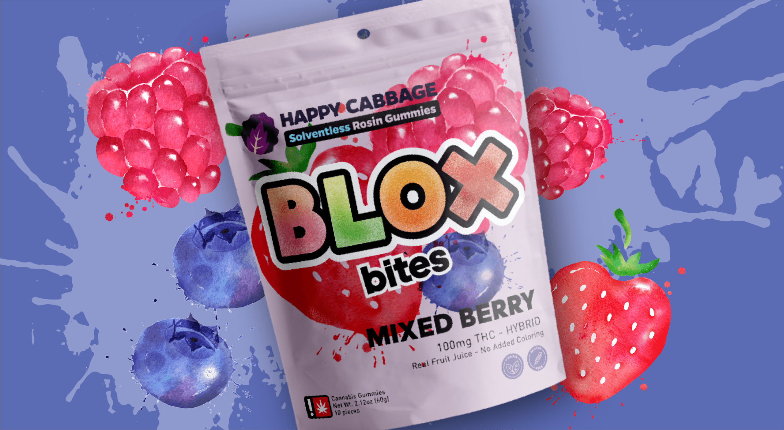 Happy Cabbage Farms: Blox Bites 10pc – Mixed Berry