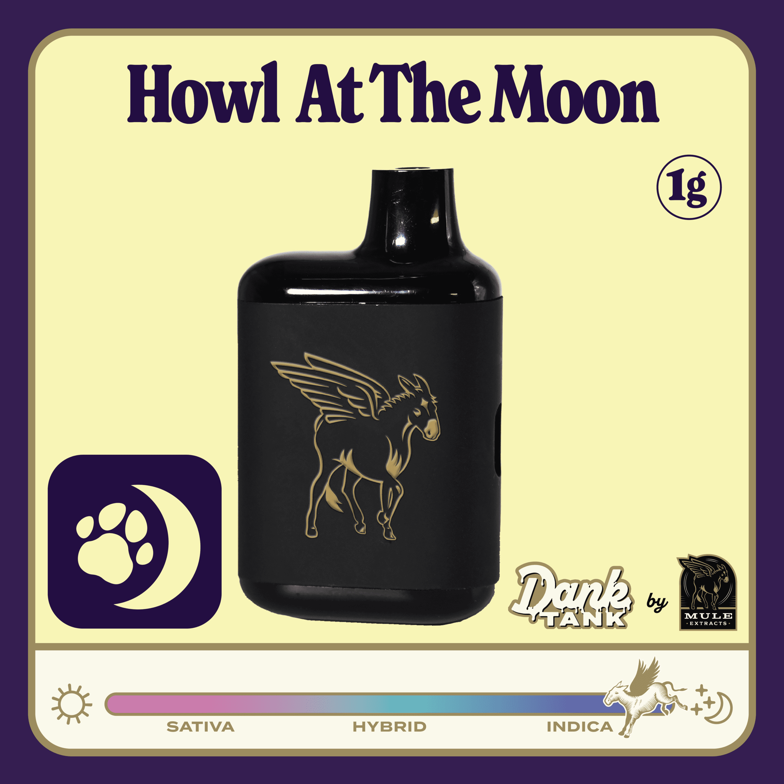 Mule Extracts 1g LR AIO Vape - Howl at the Moon