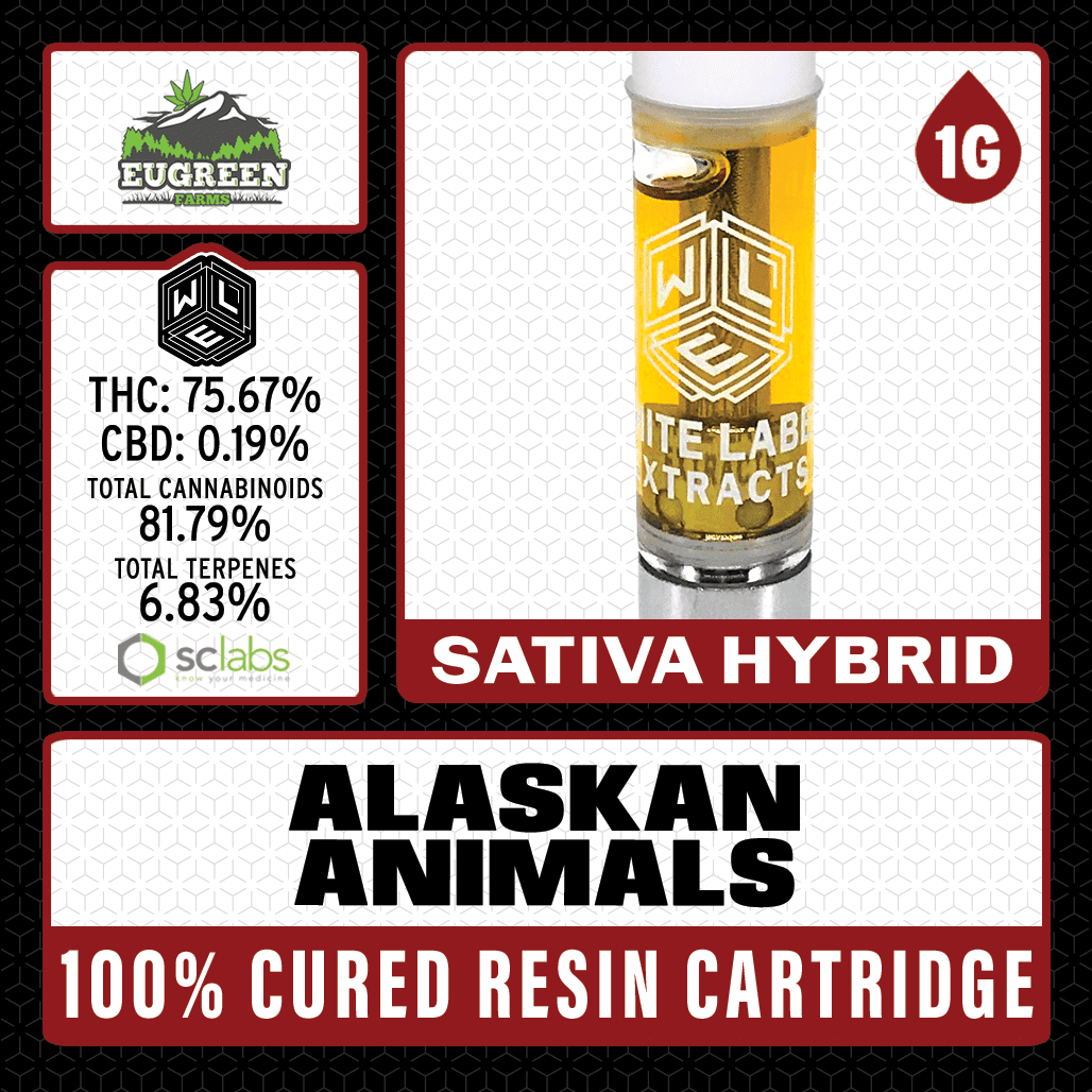 White Label Extracts 1g Cured Resin Cartridge - Alaskan Animals