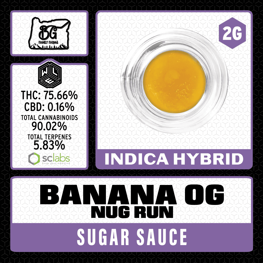 White Label Extracts 2G Sugar Sauce - Banana OG