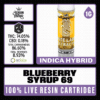 White Label Extracts 1g Live Resin Cartridge - Blueberry Syrup 69