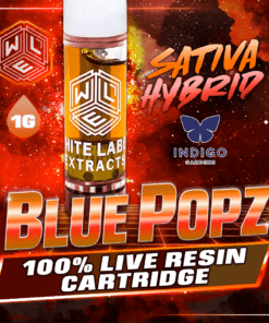 White Label Extracts 1g Live Resin Cartridge - Blue Popz