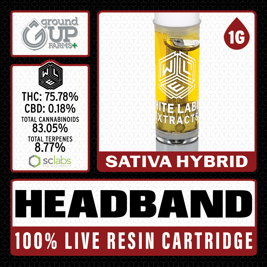 White Label Extracts 1g Live Resin Cartridge - Headband