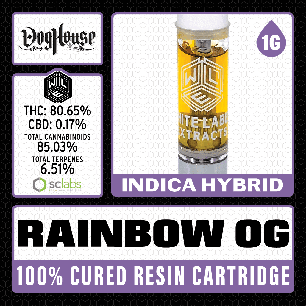 White Label Extracts 1g Cured Resin Cartridge - Rainbow OG