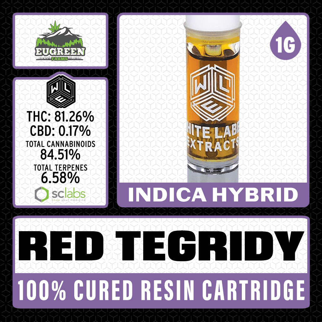 White Label Extracts 1g Cured Resin Cartridge - Red Tegridy