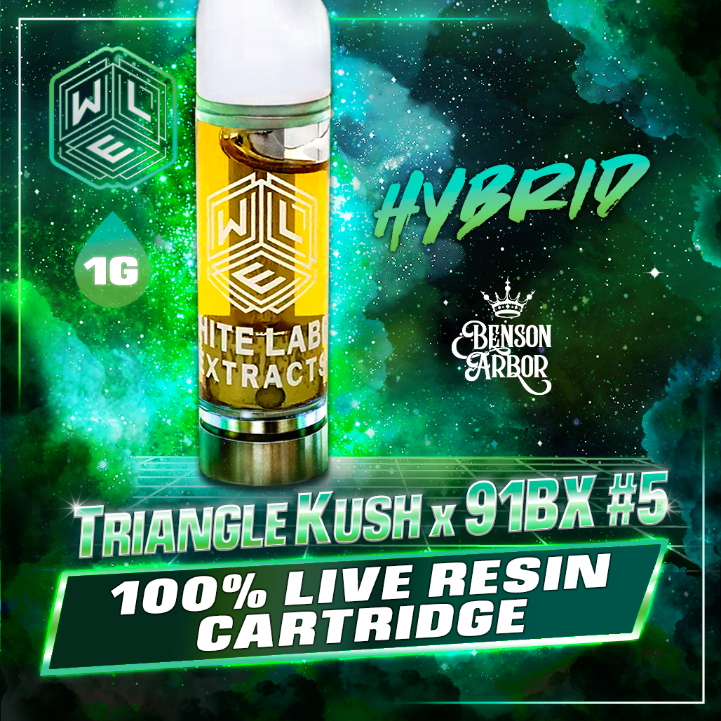 White Label Extracts 1g Live Resin Cartridge - Triangle Kush x 91BX #5