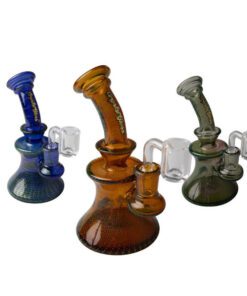 6.5" Crystal Glass Heavy Fumed Bubble Rig