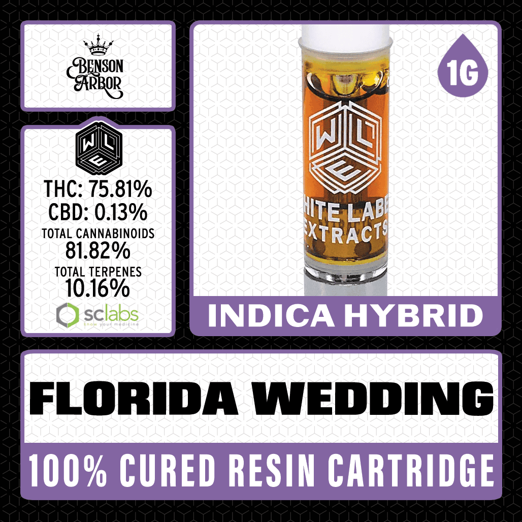 White Label Extracts 1g Cured Resin Cartridge - Florida Wedding