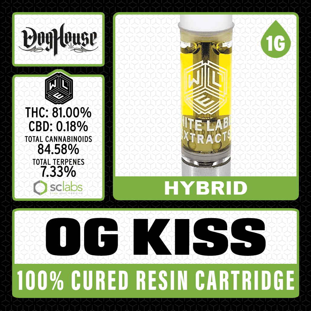 White Label Extracts 1g Cured Resin Cartridge - OG Kiss