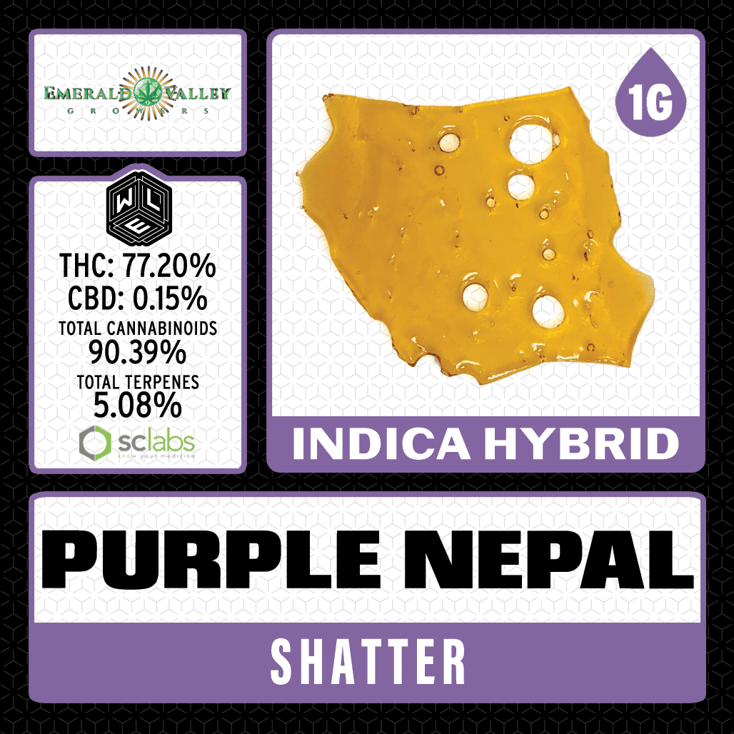 White Label Extracts: – Purple Nepal Shatter