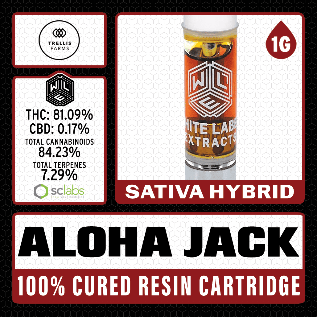 White Label Extracts 1g Cured Resin Cartridge - Aloha Jack