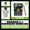 WLE Infused 1g Pre-Roll 5 pack - Banana Z x Bubbgum Bonkers