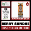 White Label Extracts 1g Live Resin Cartridge - Berry Sundae