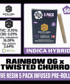 WLE Infused 1g Pre-Roll 5 pack - Rainbow OG x Twisted Churro
