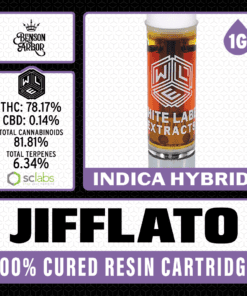 White Label Extracts 1g Cured Resin Cartridge - Jifflato