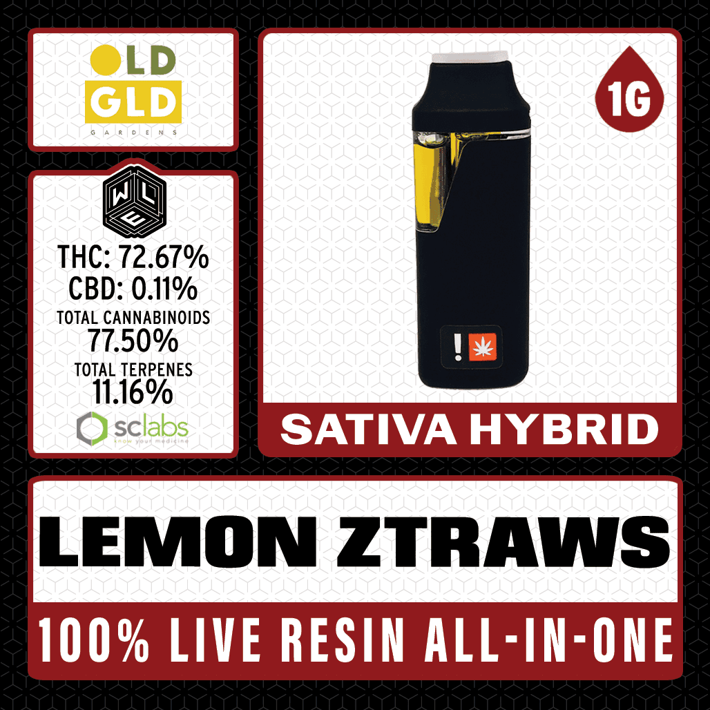 White Label Extracts 1g AIO - Lemon Ztraws