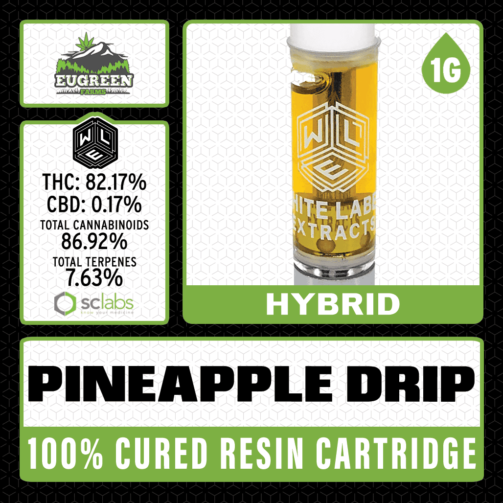 White Label Extracts 1g Cured Resin Cartridge - Pineapple Drip