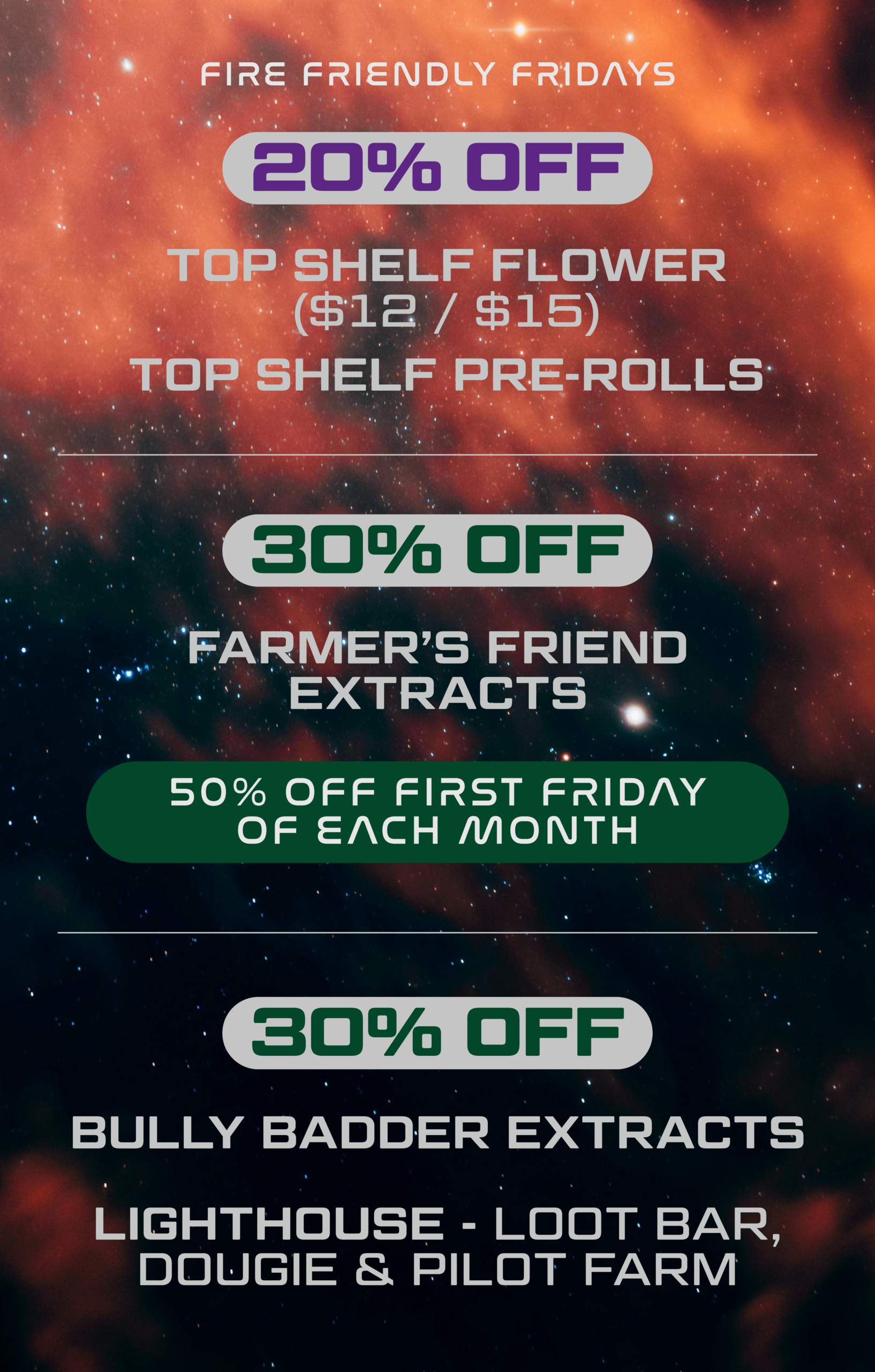 Green Martian Friday Specials